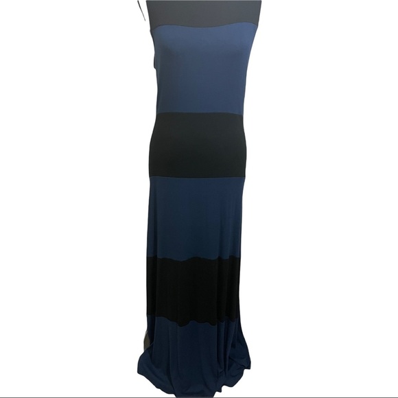 Bobeau maxi dress colorblocked sleeveless keyhole back. rayon blend. Size Small - Picture 10 of 12